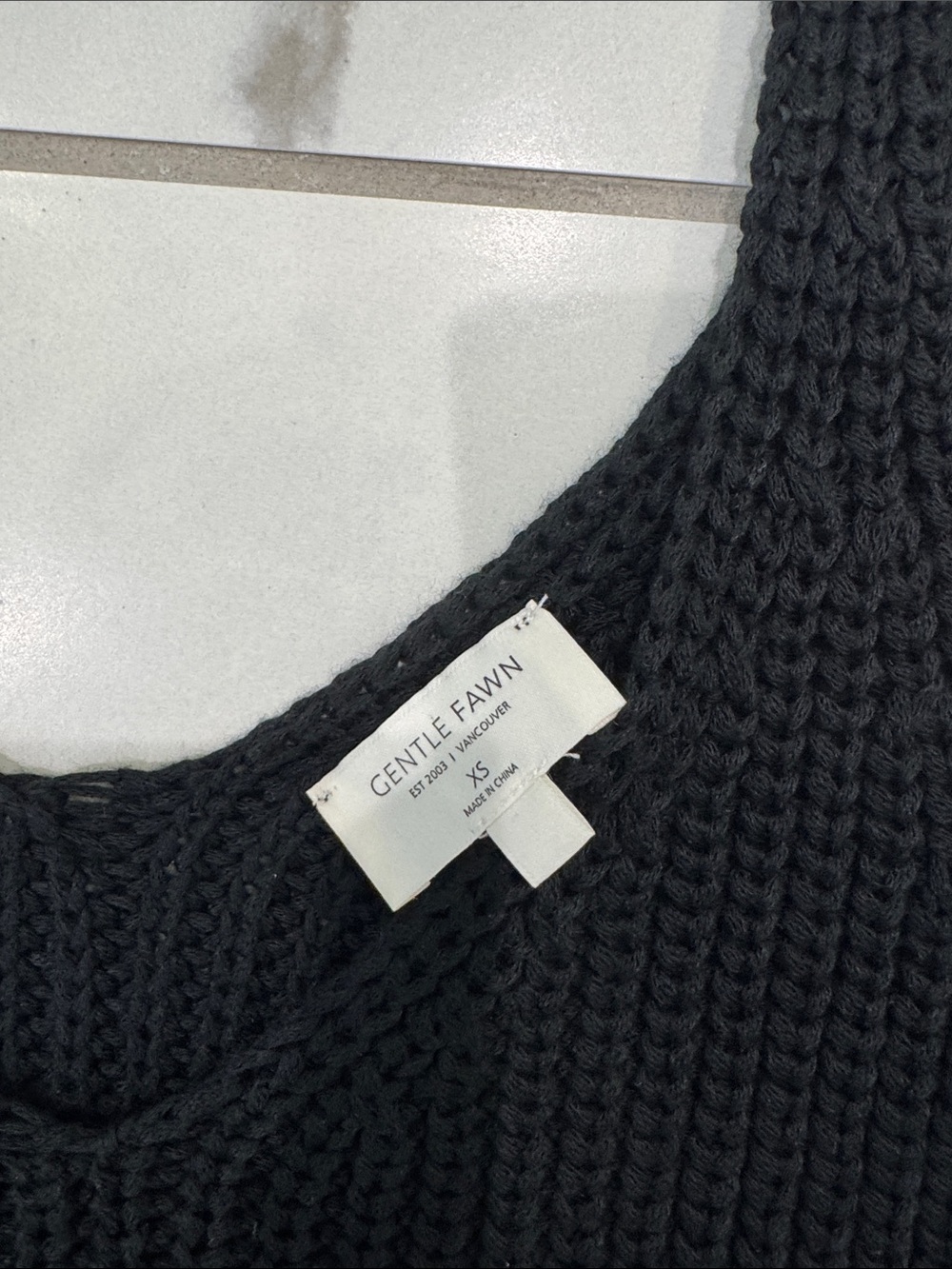 Gentle Fawn Black Knit Tank Sweater - Picture 2 of 3
